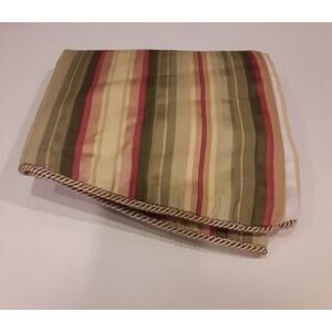 Vintage Country Curtains Valance U.S.A.Striped,Corded Braid Timeless